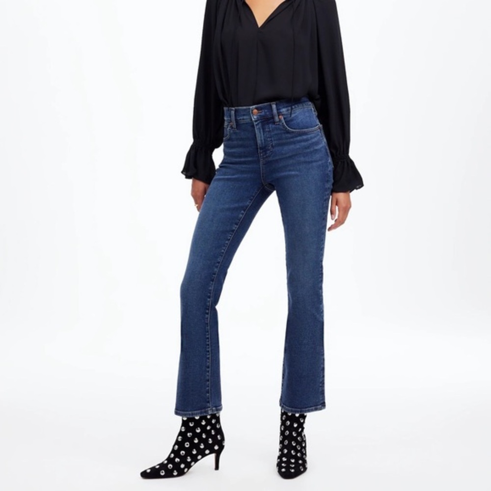 NWT Madewell Petite Kick Out Crop Jeans in Lenoir Wash size w 33 P